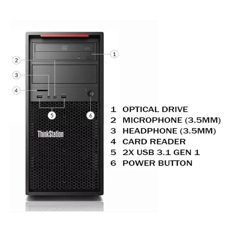 Lenovo ThinkStation P520c Tower Graphics рабочая станция хост бизнес-Графический дизайн рендеринг 3D моделирующий