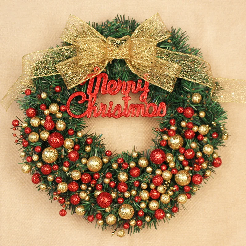 New style custom wholesale Christmas decoration supplies PE material large xmas wreaths