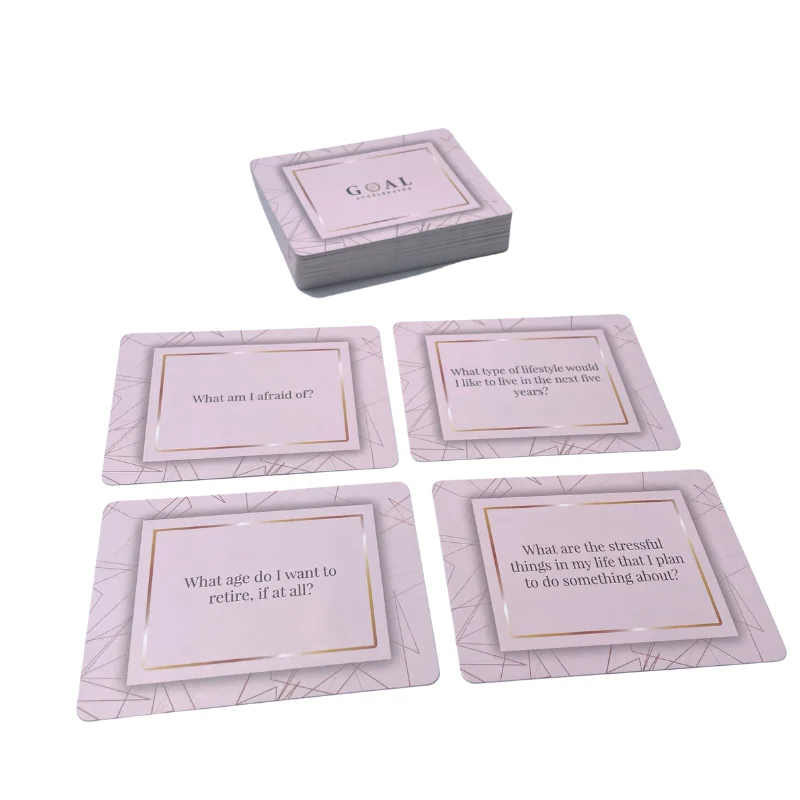 OEM printing spanish color different material question game card 100%pvc waterproof game cards custom buy card games