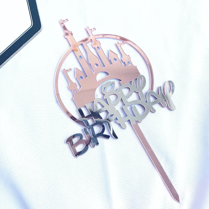 Индивидуальный логотип декоративные акриловые топперы для торта на день рождения забавная идея подарка украшения