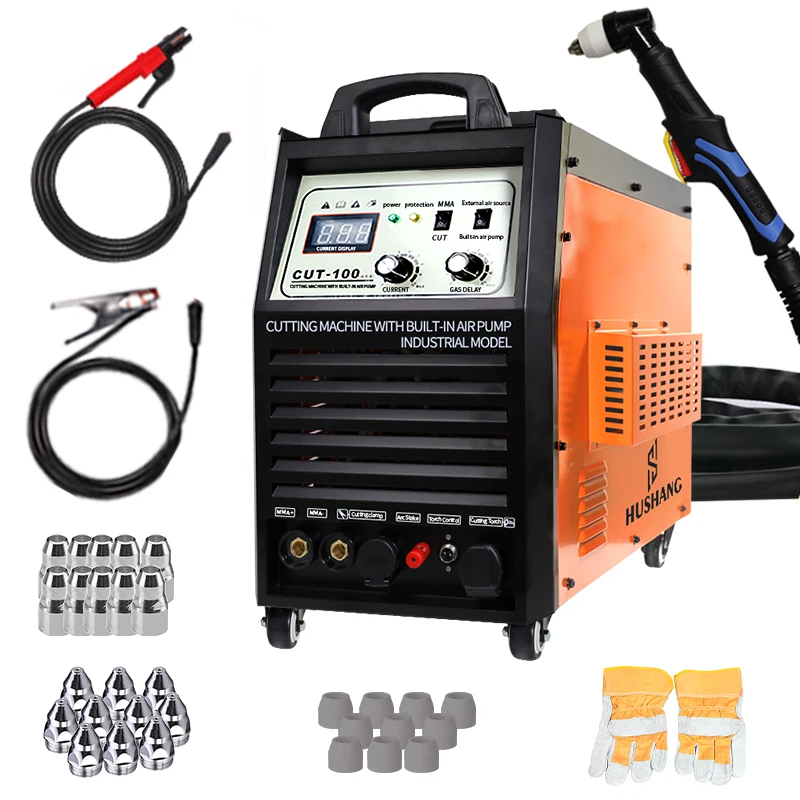 80Amp 220/380V dual-voltage industrial grade LGK plasma cutter with built in compressor CUT/MMA 2 in 1 plasma cutting machine