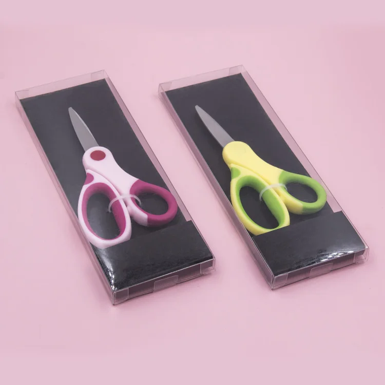 5 Inch Left Handed Kid Scissors Soft Touch Handle Assorted Colors Blunt Tip Smooth Edge Plastic Blade Pruning DIY Grade Student