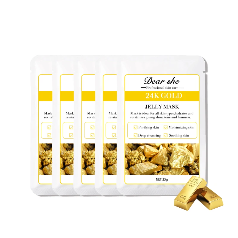 Wholesale Skin Care Moisturizing Hydro Gel Face Mask 24K Gold Hydro Gel Jelly Crystal Collagen Powdered Soothing Facial Mask Mud