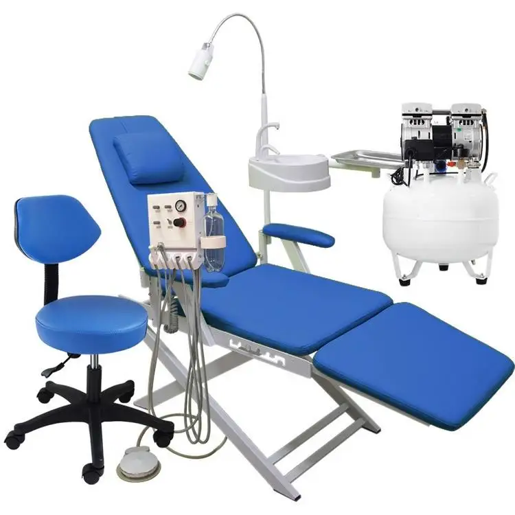 Best Sale Economical Dental Chair with One Dentist Stool ISO Certified Metal Equipment Electric Power Source