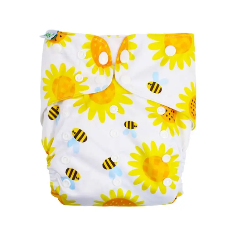 AWJ Eco Friendly Washable Nappies Reusable Pocket Cloth Diapers One Size Adjustable For Baby