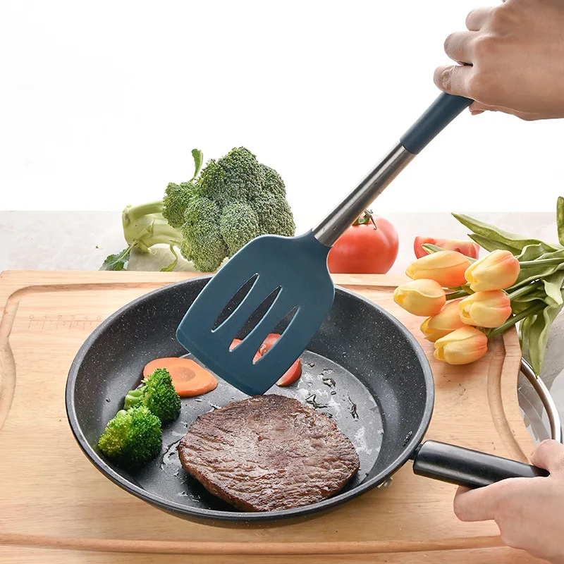 silicone spatula vintage kitchenware set 8pcs cookware kitchen utensils cutlery cooking tools with
