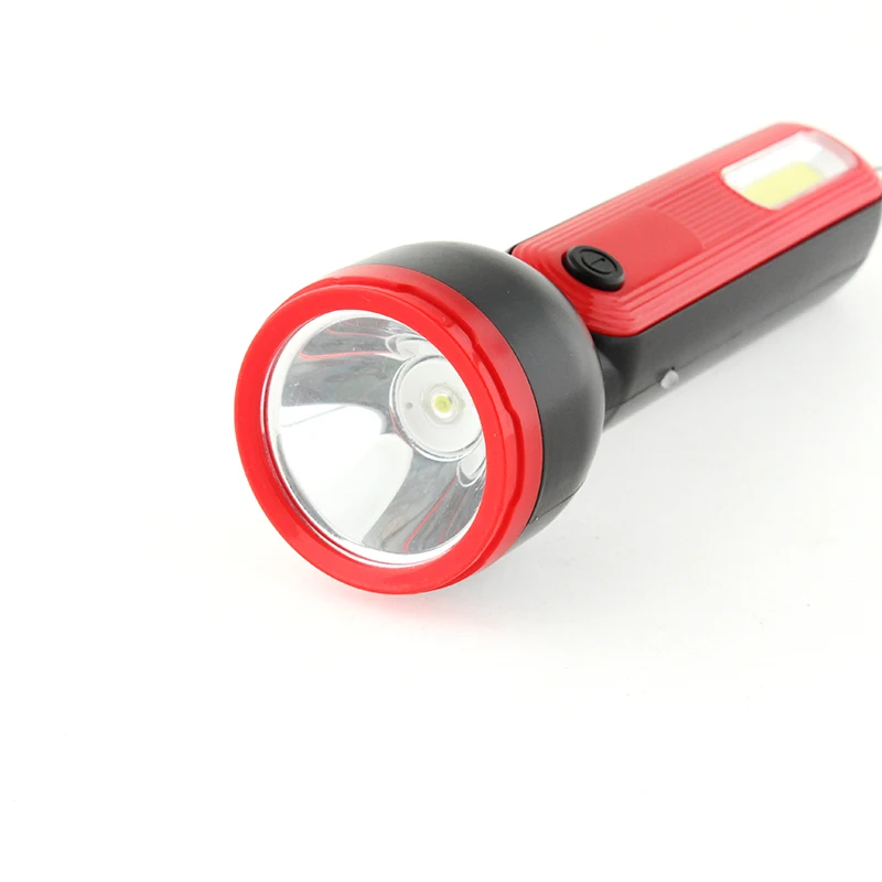 wholesale buy handy brite LED+COB USB rechargeable inner battery plastic flashlight torch
