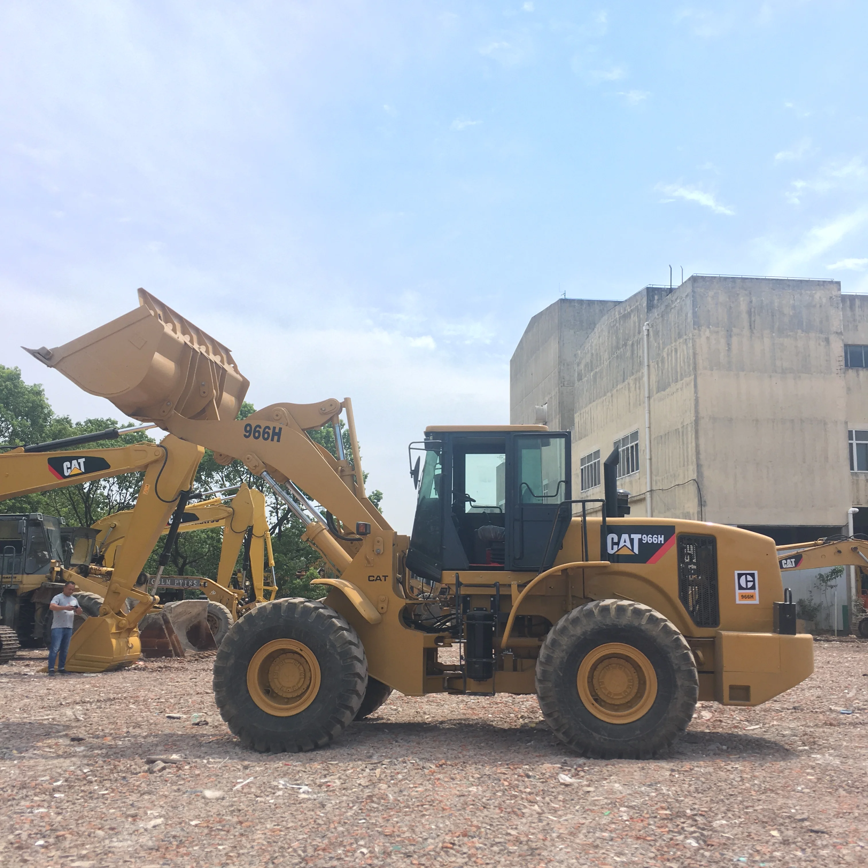 Used Cat 966H Wheel Loader Caterpillar Front Wheel Loader 950H 966F 966G  966H for Sale Provided 6.7 /7.4km/h