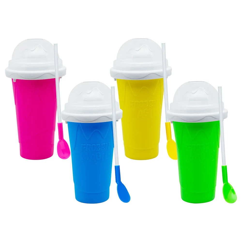 Home Drink DIY Squeeze Slushy Cup Frozen Magic ice Slush Maker Slushie Cup Silicone Smoothie Cups