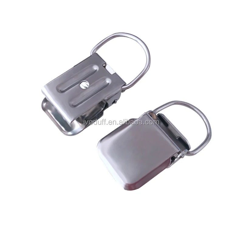 Мужские подтяжки из нержавеющей стали Ivoduff, серебристые эластичные металлические подтяжки с зажимом