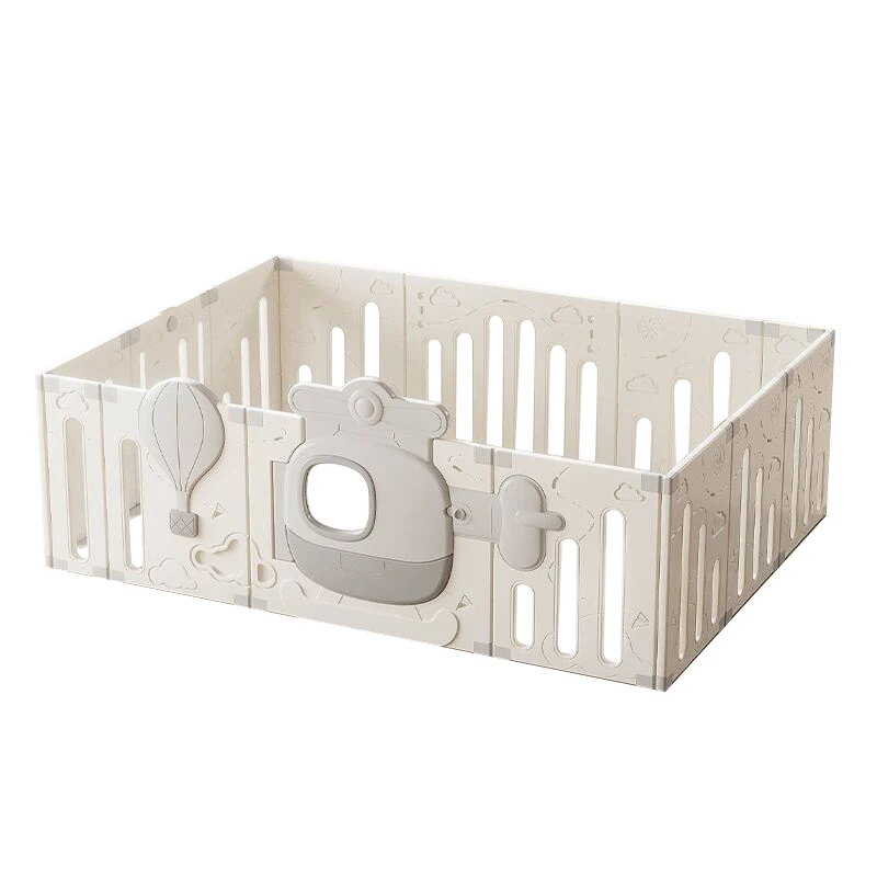 High quality indoor kid activity center fence baby safety folding playpen with basketball hoop 10+1