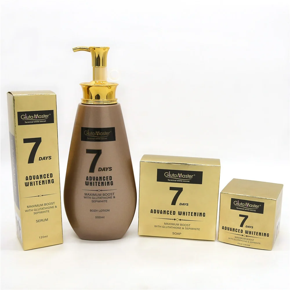 OEM Change Logo 7 Days Advanced Whitening Skin Care Set Remove Dark Spots Anti Treatment Super  Active Whitening Skin Care Set