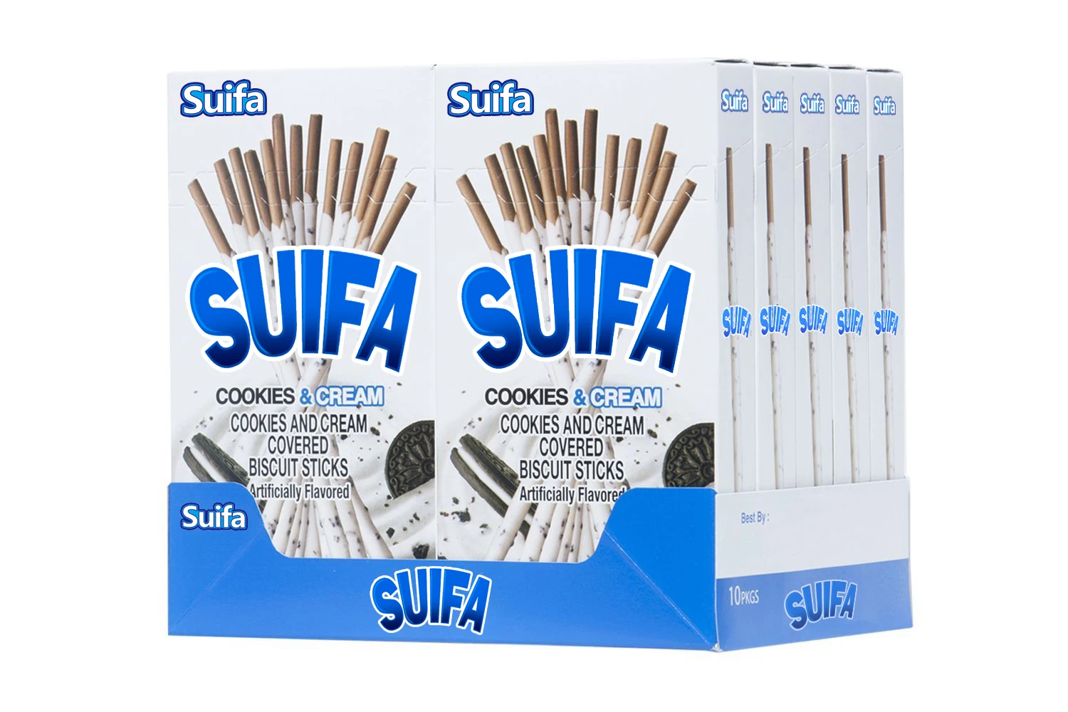 Hot Sale 40g Nuts Filling Strawberry Blueberry Flavor Chocolate Coated Stick Biscuits