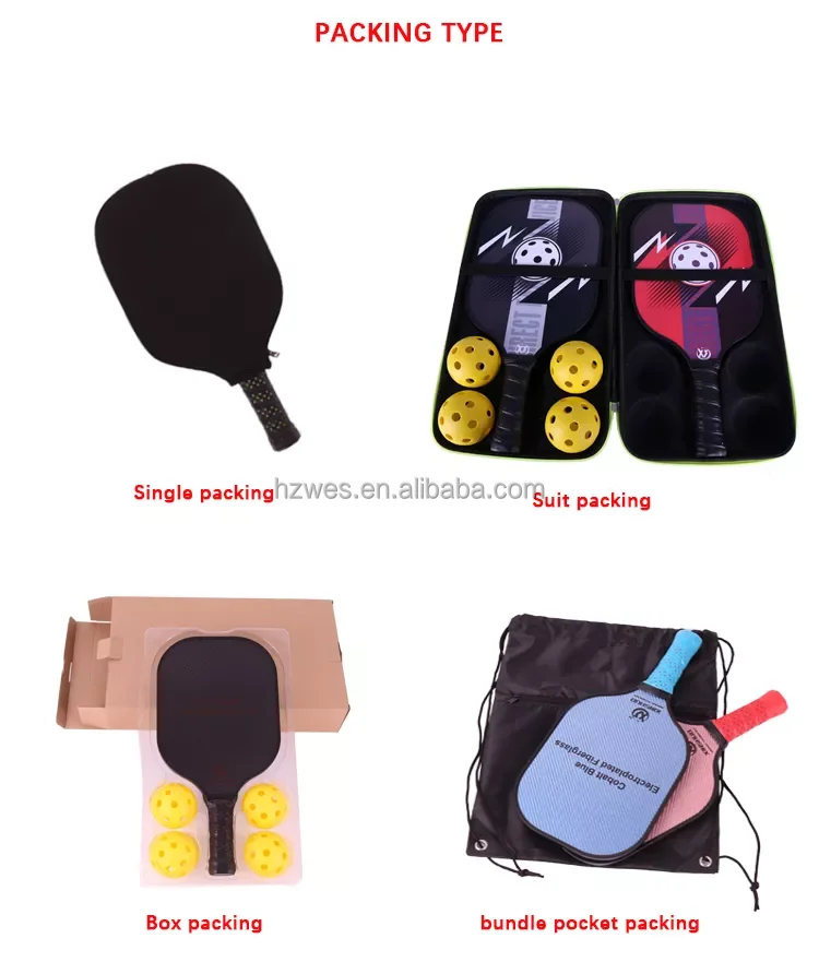 KuangFeng High Quality Padel Racket Custom Carbon Fiber Pickleball Paddle With Hole Titanium