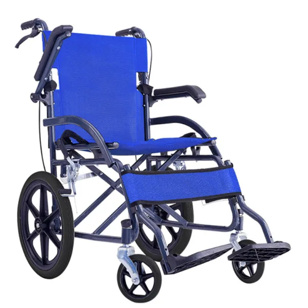 HY-P-015 Medical Foldable Reclining Patient Aluminium Wheelchair for Disabled Special Elderly Manual Standard Steel Wheelchair