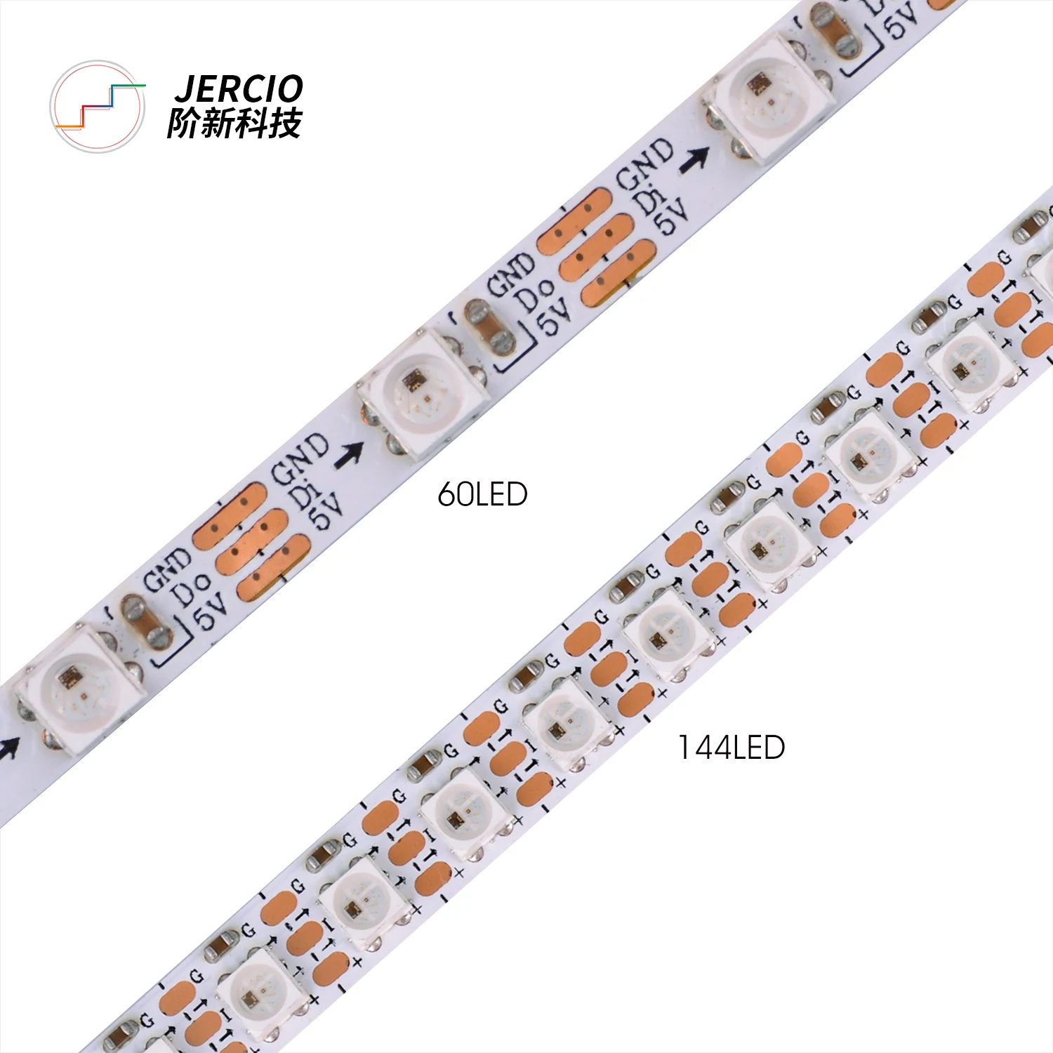 JERCIO SK6812mini / WS2812mini / XT1505 SMD 3535 high brightness RGB IDC5V ndividually Addressable LED Strip