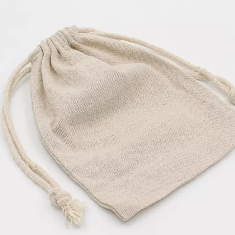 High quality cheap mini jute drawstring bag linen fabric pouch for jewelry gift accessories cosmetics storage and packaging