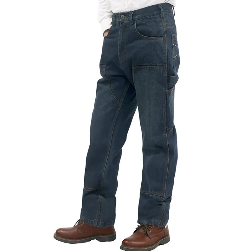 Cotton 11.5OZ fire retardant bottom pants NFPA 2112 FRC CAT2 arc flash safety dark blue denim trousers flame resistant jeans