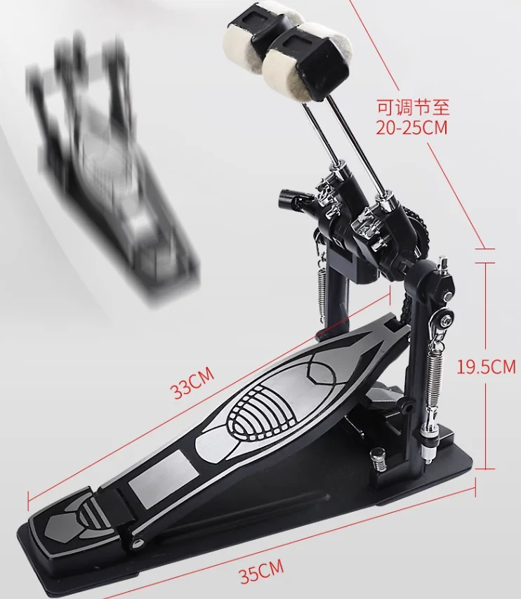 new design double pedal double hammer fast beat bass drum for professional drummer