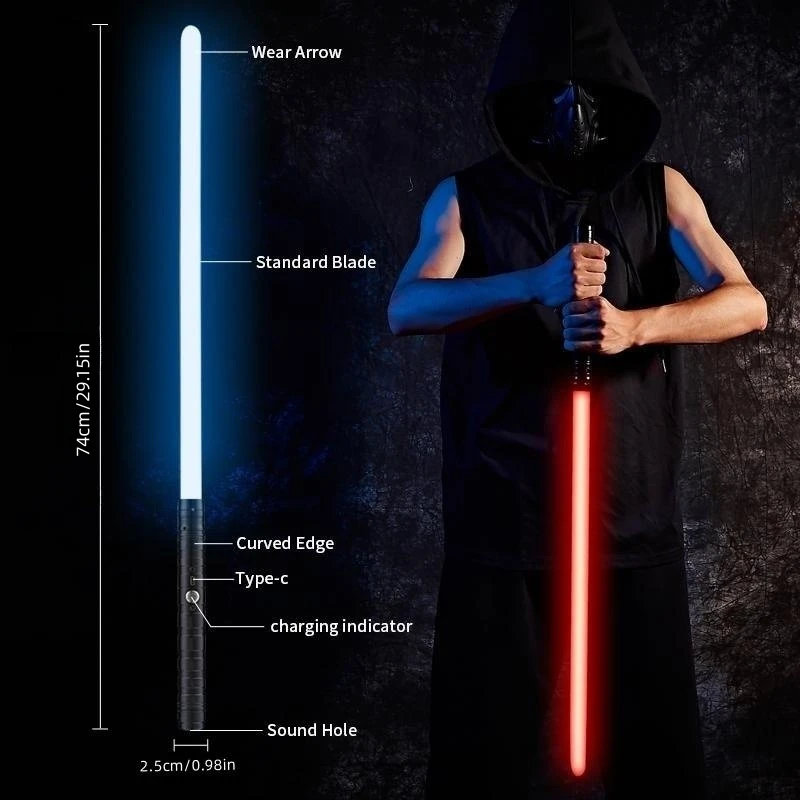Warwolf 1pc 15 Colors Light-up Toys Metal Lightsaber Hilt Lgt Lightsaber with Neopixel