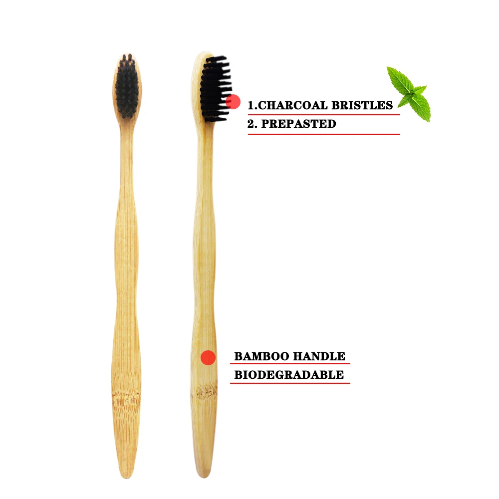 Pre-Pasted Disposable Bamboo Toothbrush  Wholesale  Bamboo Toothbrush for Adult Oral Care