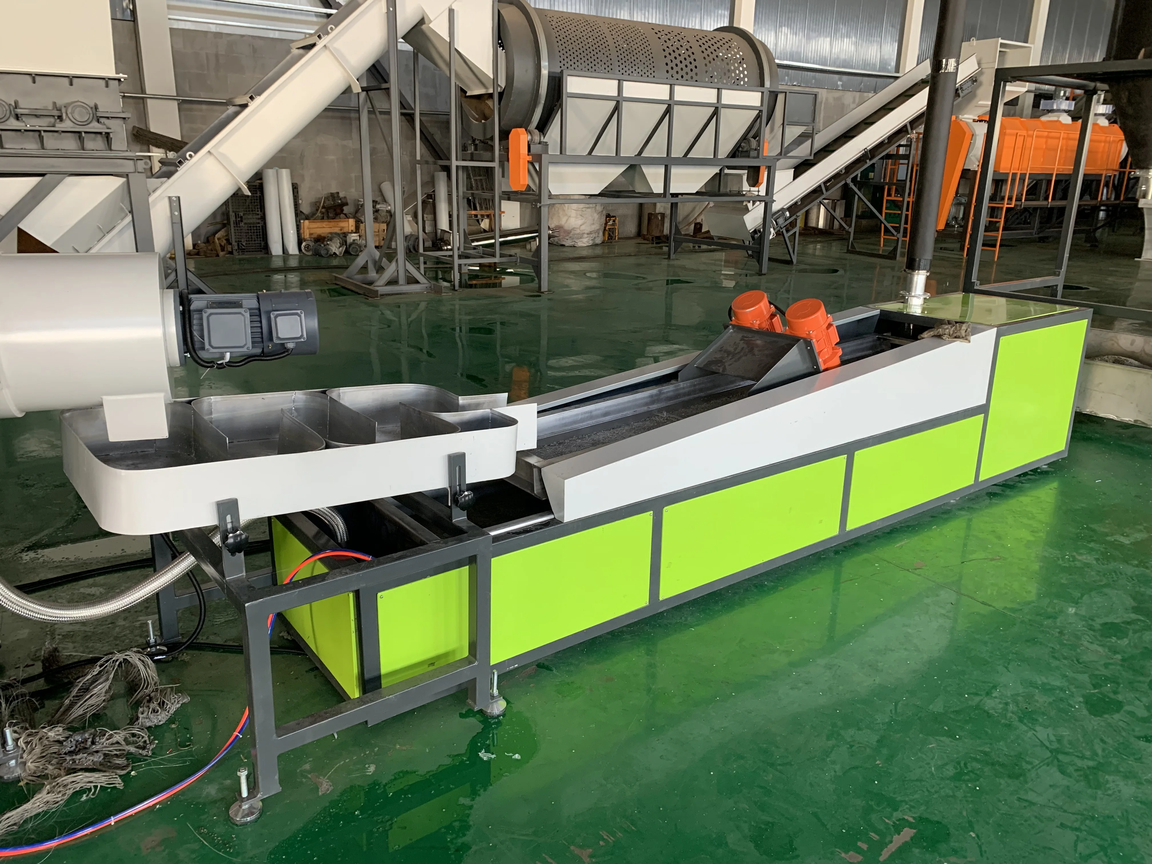 Polytime Hot Cutting Pvc Granulator Wet Type Granulating Pe Pipe Extrusion Production Line Making Machine