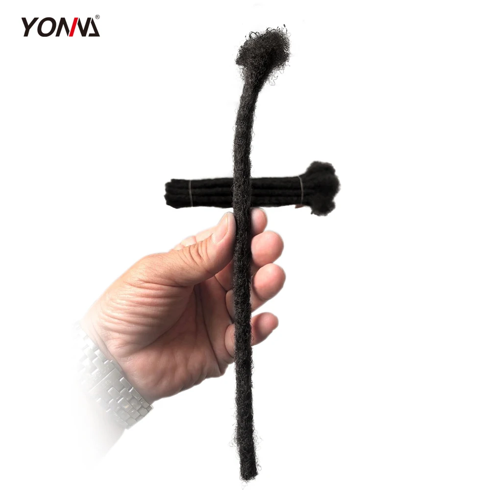 YONNA Human Hair  Dreadlocks Extensions Full Handmade 100% Virgin Human Hair Natural Color Can Bleach and Dyed
