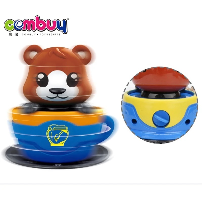 Flying saucer spinning chain car cartoon animals mini wind up toys