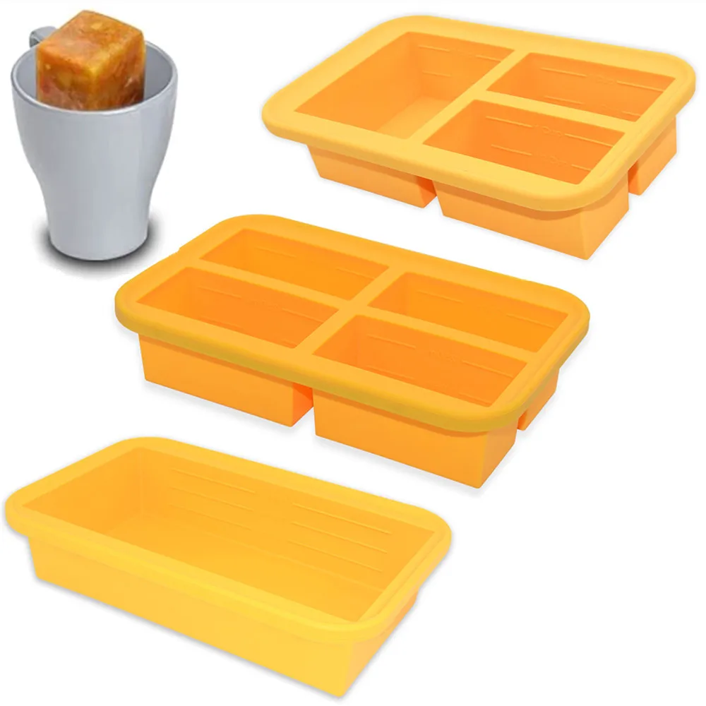 Soup Meal Ice Cube Freezing Mold Extra Large 1 Cup Freezer Food Trays Storage Container Freeze Silicone Soup Cup Ice Cubes