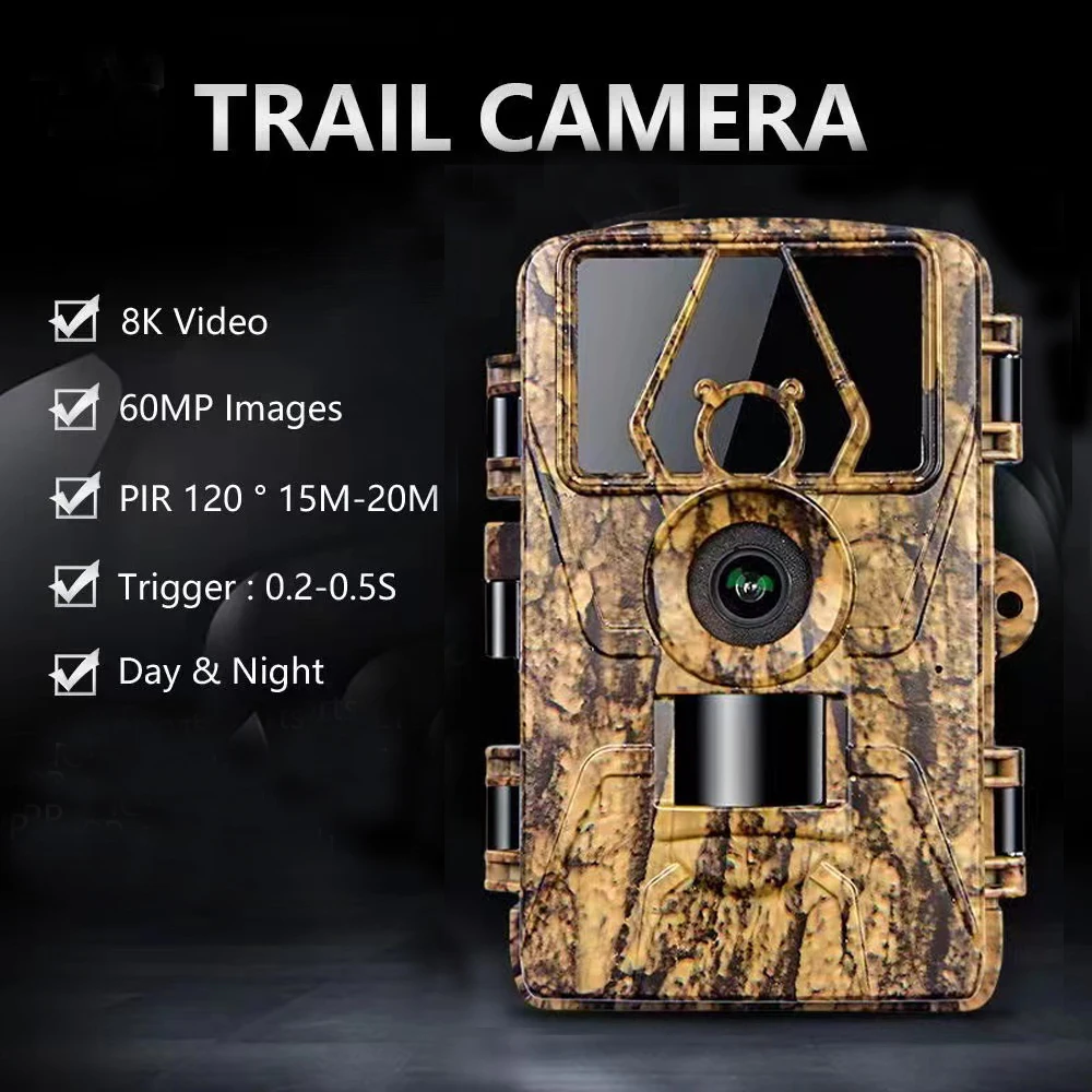 Thermal Game Camera Hotspot Solar Security Wireless Outdoor 60MP Wildlife Night 8K Vision Hunting trail Video Camera