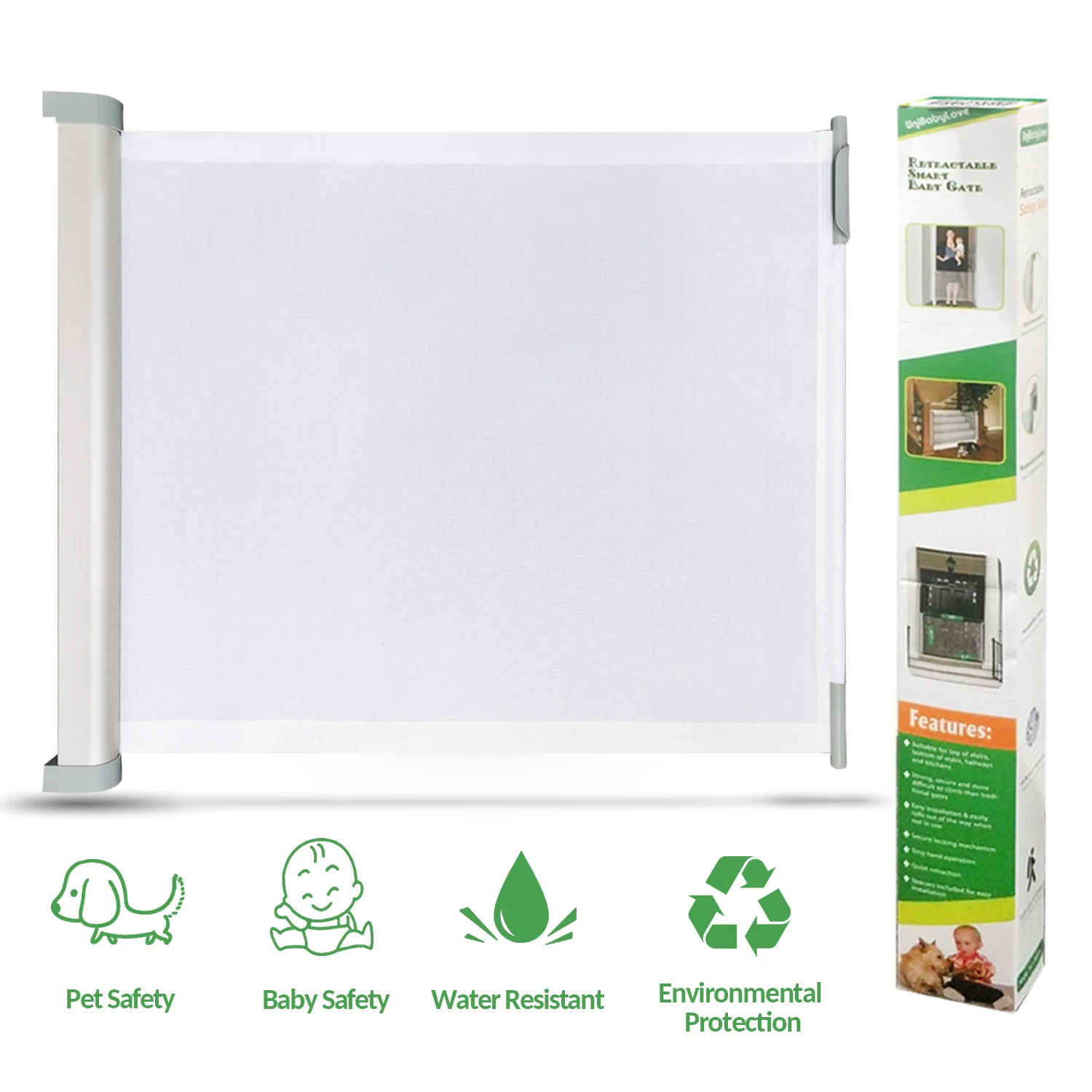 2.2 wide bars gap, prevents your kids and pets from squeezing through