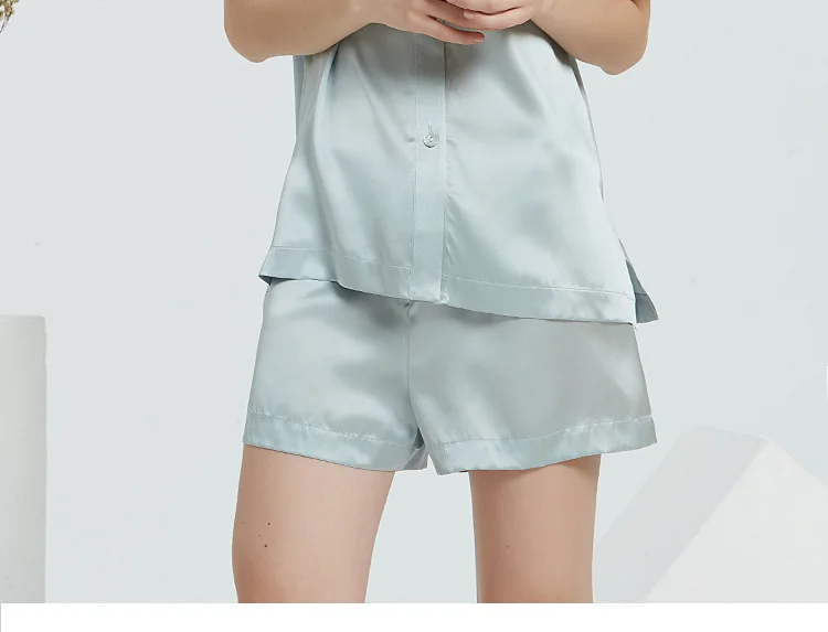 Custom 16mm 100% pure silk pyjamas girl