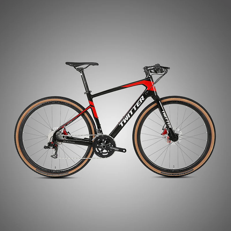 TWITTER Gravel 24S Speed 142mm thru-axle Bisiklet Gravel Disc Brake Carbon Gravel Bike Bicycle for adult