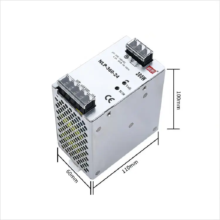 MiWi NLP-360-24 Hot Sale Iron Aluminum case 220VAC to 24VDC 360w DC Industrial Power Supplies 15A For Led Strip Light