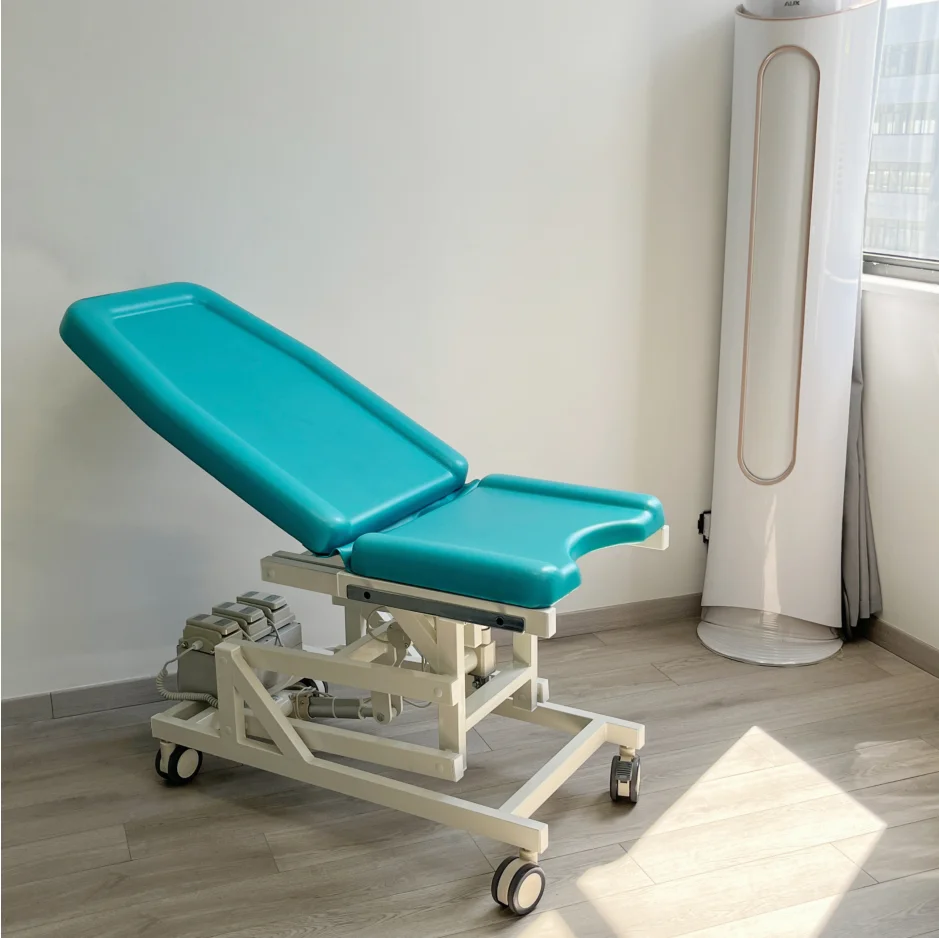 Hospital equipment electric gynecological examination couch medical obstetric delivery birthing bed table chair