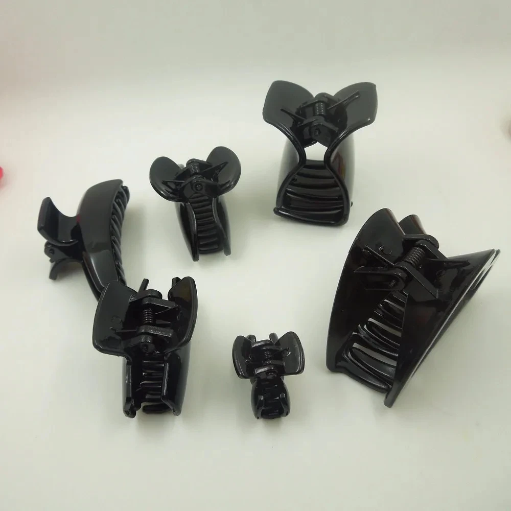 5pcs/lot High-quality Clip Fashion Plastic Hair Claw Black Color Hair accessories for Women Simple Diy Hair Crab Clamp