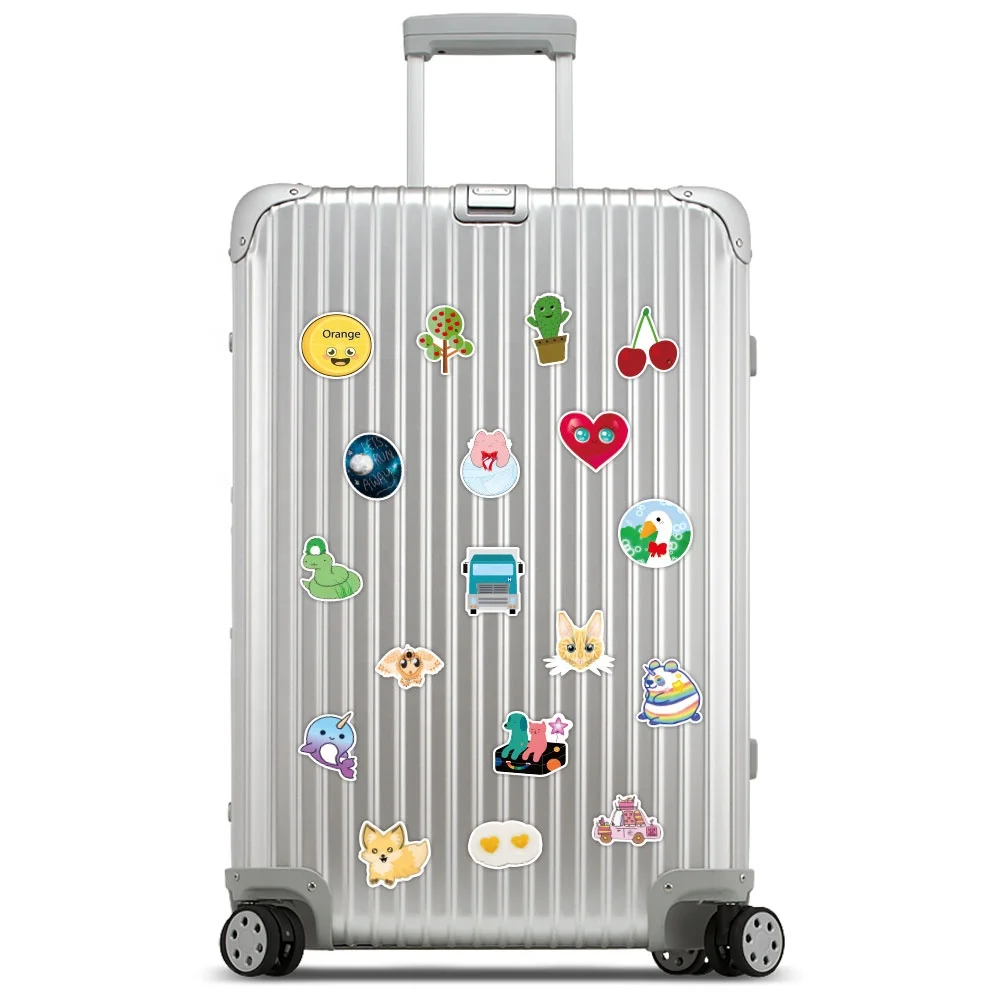 50pcs cartoon Animal and insect stickers for kids custom waterproof pvc laptop skateboard bus cute graffiti student stickers