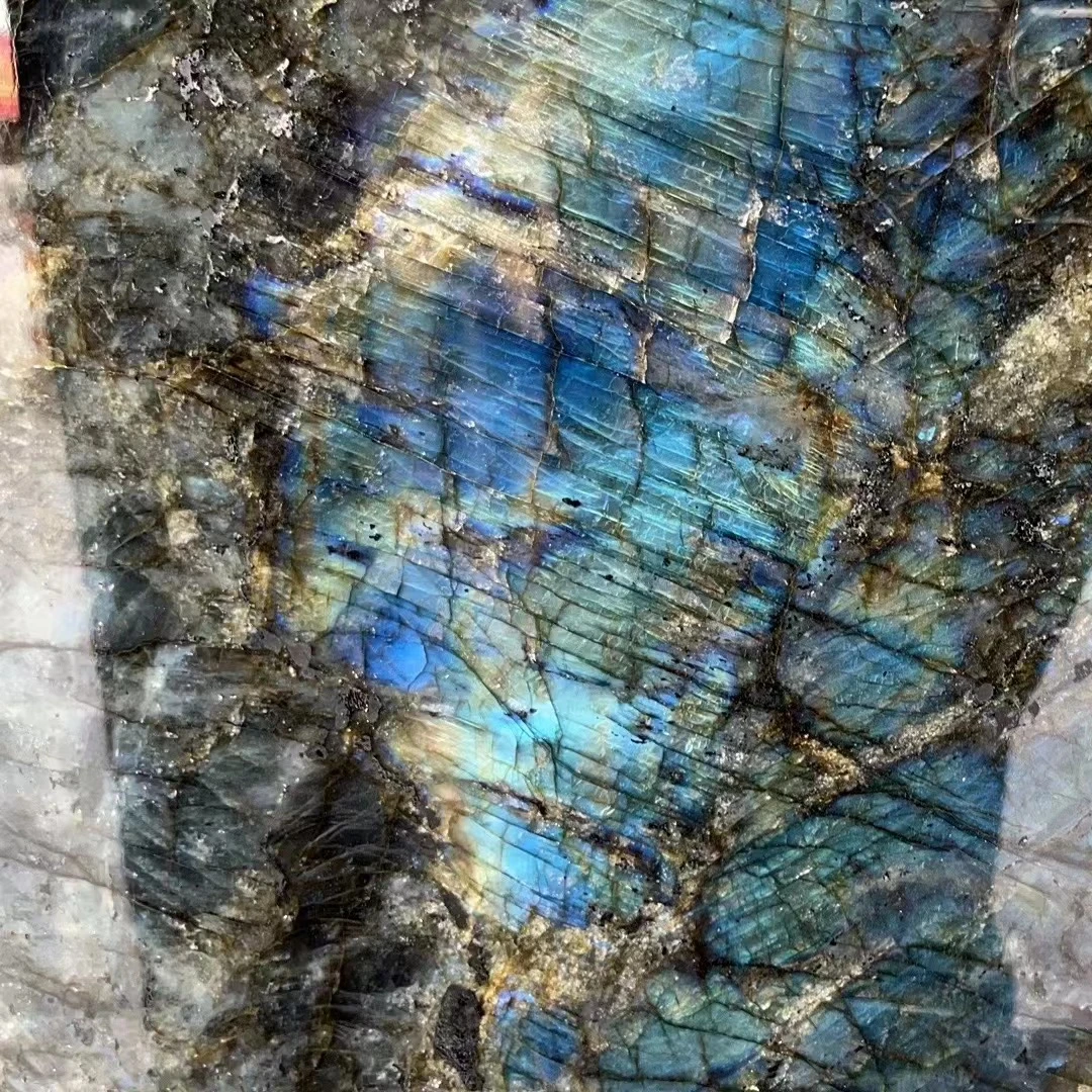 Natural Blue Gemstone Slab Backlit Agate For Wall Background Blue Granite Tiles Decoration