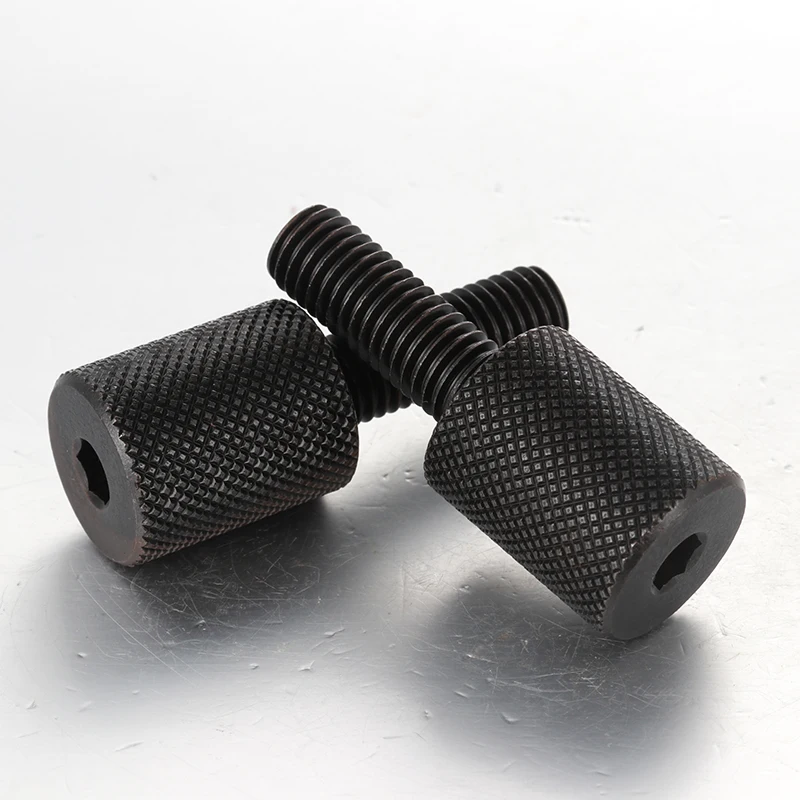 Good Material Adjusting Stopper Screws With Knurled Knob Fine Thread Or Coarse Thread Bolt With Nut