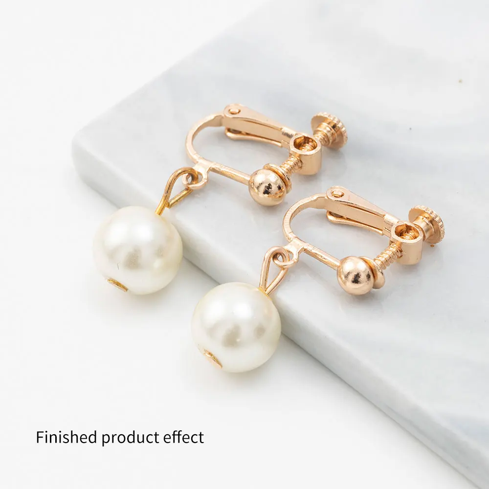 Brass Cheap Jewelry Accessories Hoops Parts Golden Screw Earring Clips earring no piercing invisible clips fashion findings