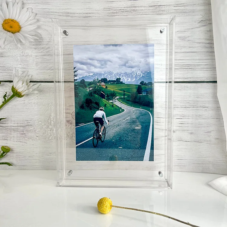 Modern Luxe Neon Wall Mounted Desktop Clear DIY Perspex Acrylic Framed Shadow Box For Gift