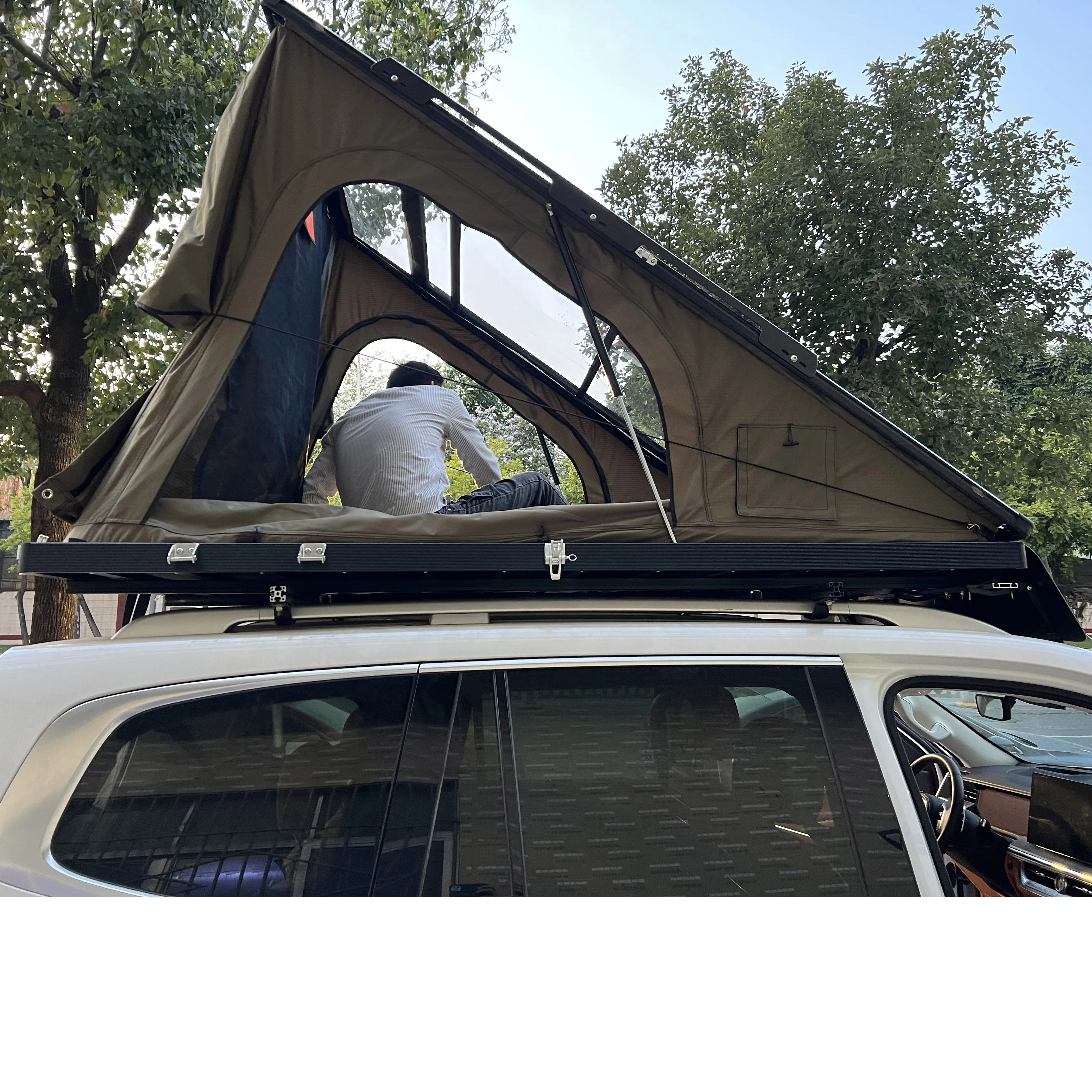 OEM Vietnam Hard Rooftop Tent Crystal Triangle Car Roof Tent Light Weight Roof Top Tents Camping Accessories