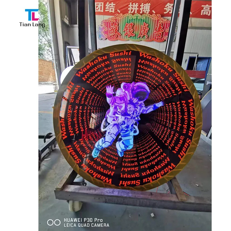 Abyss Mirror LED OPEN Sign Animated Neon Light Tunnel Lamp Infinity Light Abyss Mirror 3d Light Frame