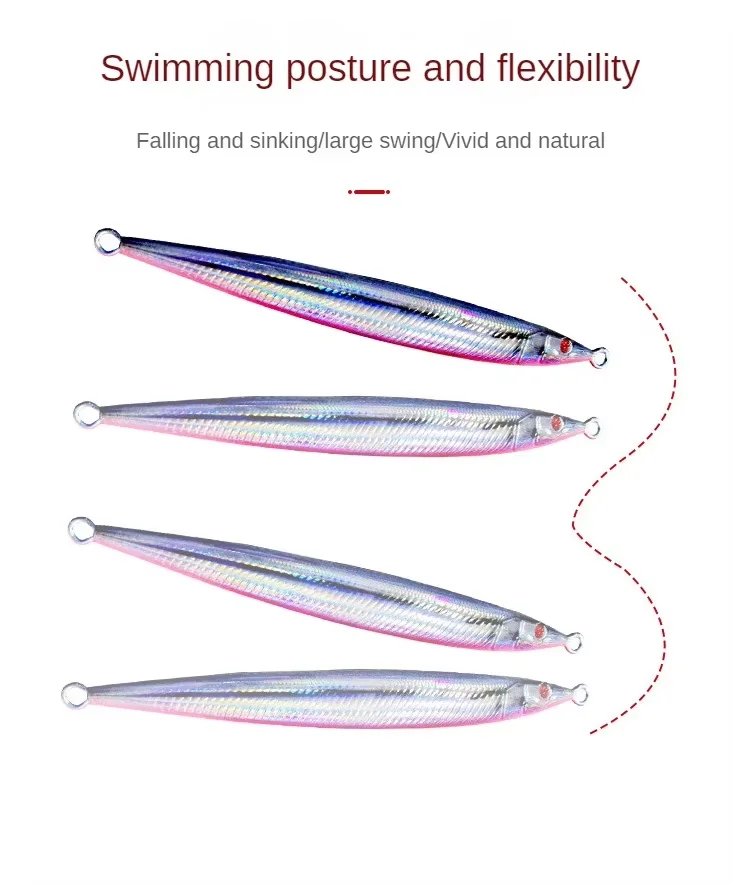 High Quality fast sinking lure 150g weight luminous jigging saltwater freshwater big game fishing lure for tuna marlin salmon