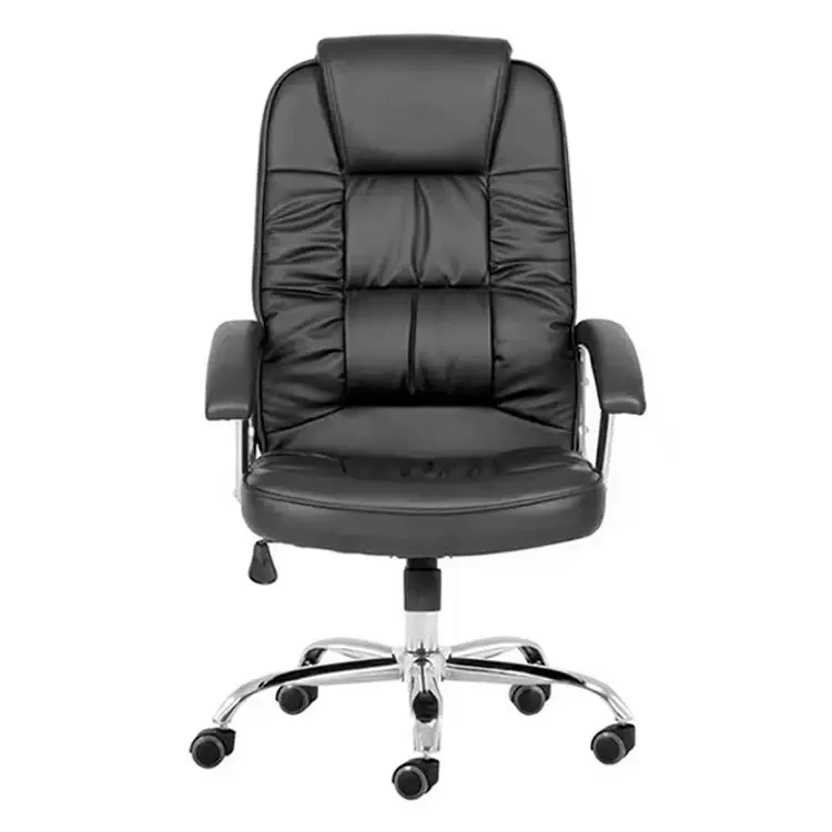 Factory Direct Wholesale Free Sample Ergonomic Swivel Height Adjustable Leather Lumbar Support Boss Office Chairs
