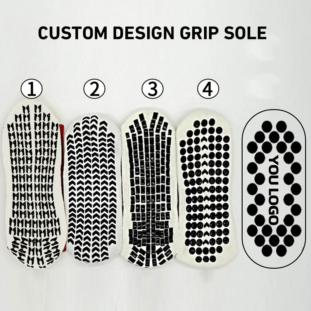 Custom Made Sports Socks Non-Slip Running Sports Men Ankle Crew Anti-Slip soccer Grip Socks Football With Logo