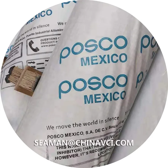 PE PP Woven Laminated Raffia Woven Fabric,Polypropylene Raffia Laminated VCI, Raffia Laminated VCI Films for Steel Coil or Metal