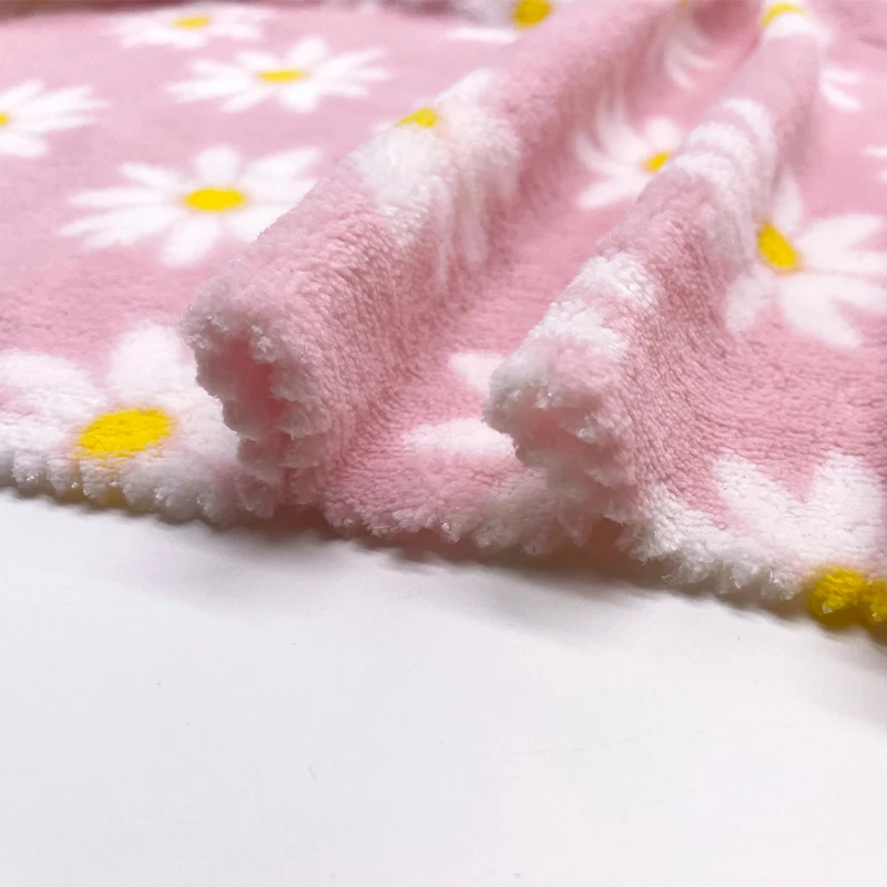 Factory Hot Sale Sherpa Printed Super Soft Blankets Polyester Flannel Cotton Fabric