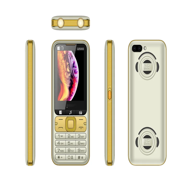
2.8 inch Big Sound Senior Citizen Elderly Feature Mobile Phone Q5000 3 SIM Card 