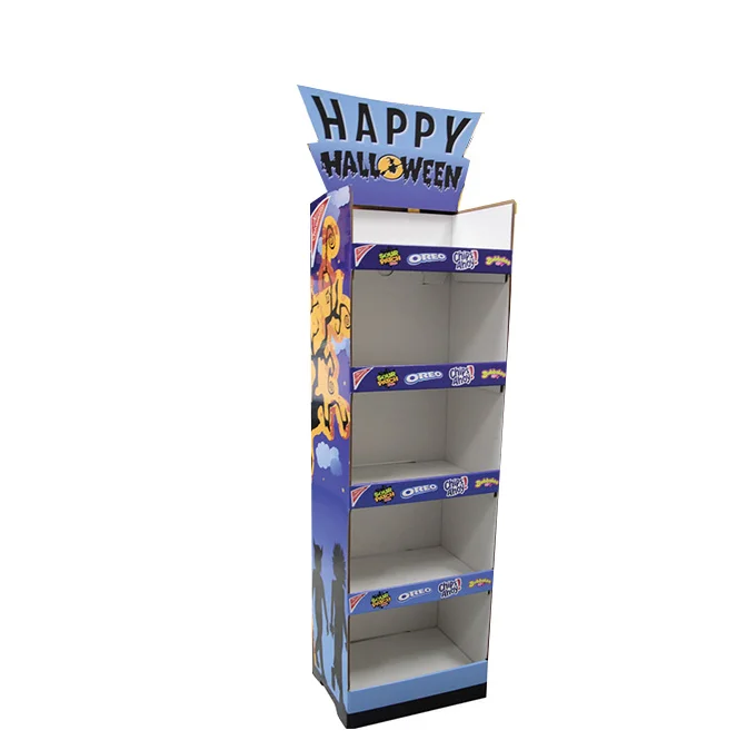 Cheaper Customized Stand For Floor Halloween Candy Cardboard Display